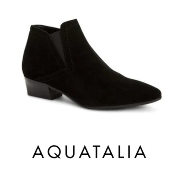 AQUATALIA FLOELLA Black Suede
Waterproof Ankle Boots Size 7 - Picture 1 of 10